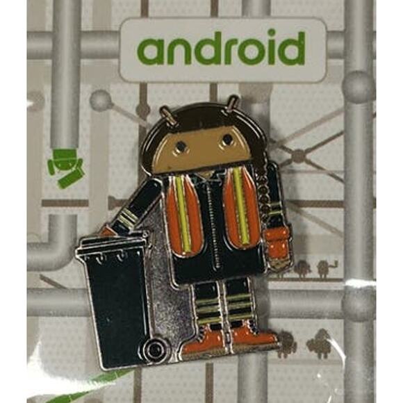 2018 Google Android MWC Limited Edition Pin Garbageman Professional - Picture 1 of 3